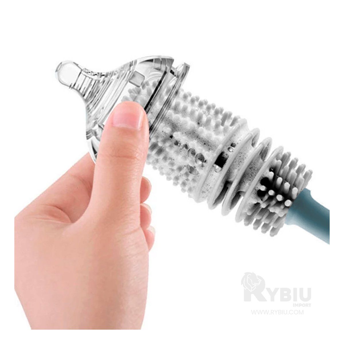 GENERICO - Pack4 Escobilla Practico en Celeste Y+Envoltorio de Regalo