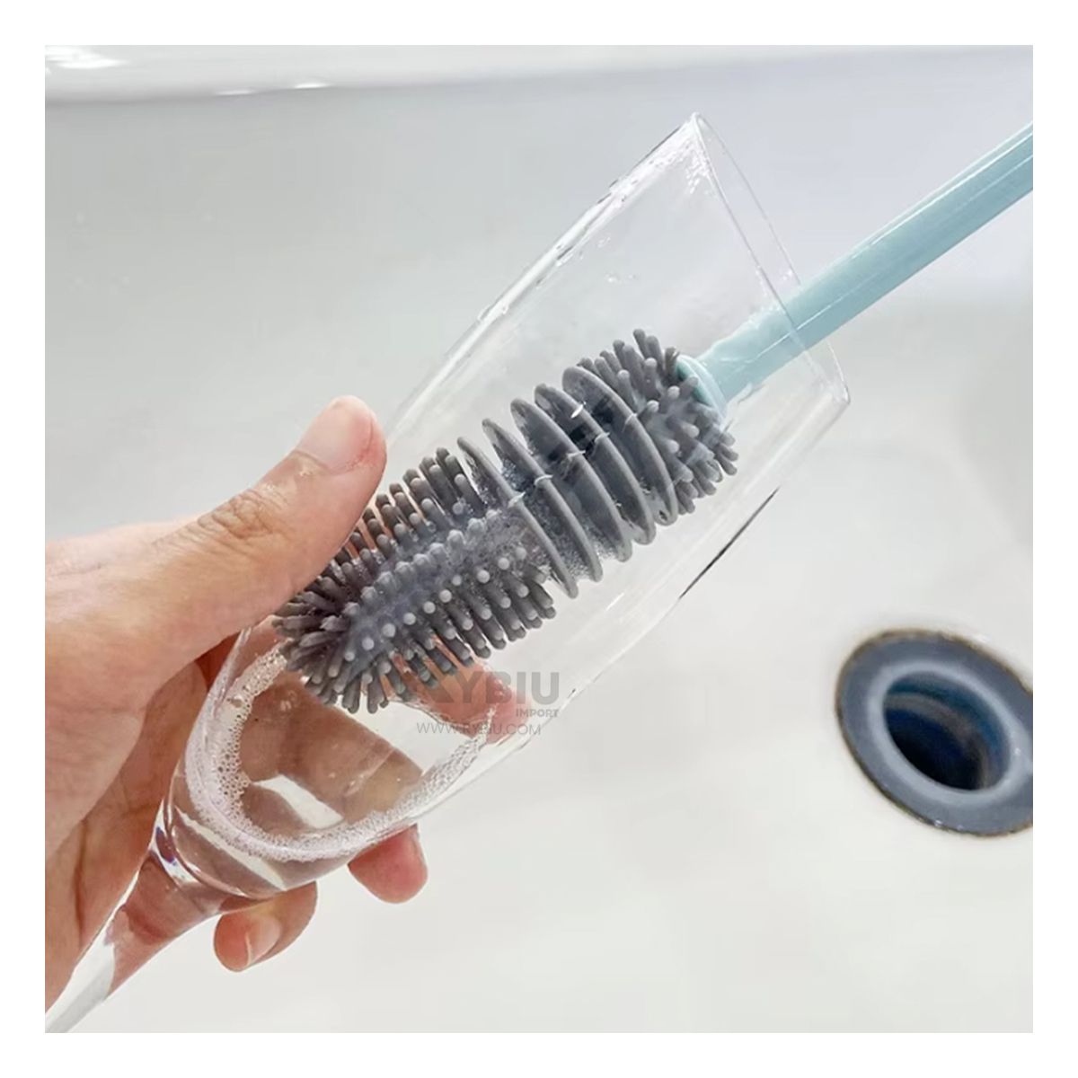 GENERICO - Pack4 Escobilla Practico en Celeste Y+Envoltorio de Regalo