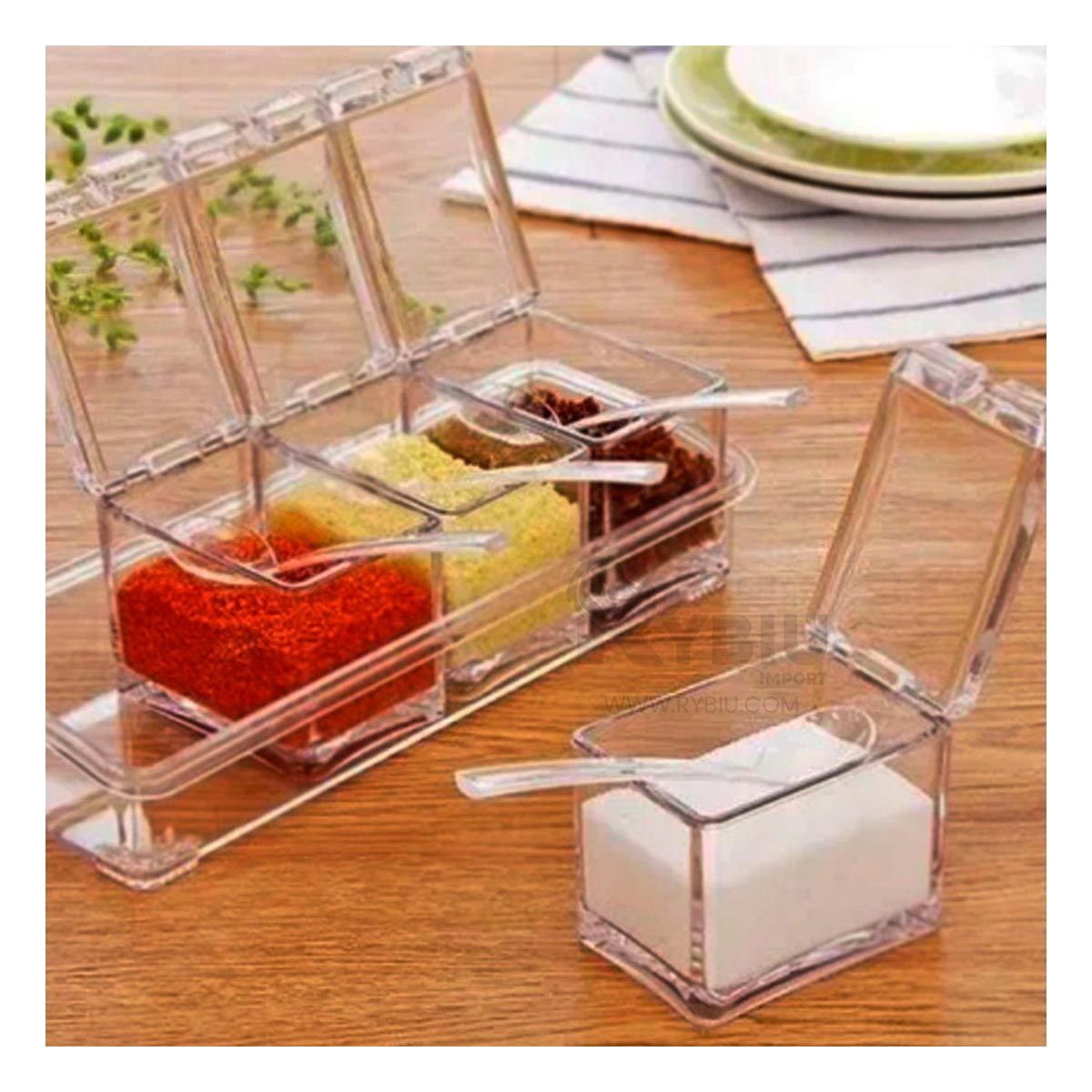 GENERICO - Especiero Separables Juego de 4 Piezas Y+Gift MiniAgenda