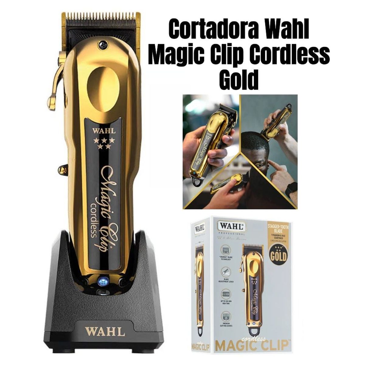WAHL - Cortadora Wahl Magic Clip Cordless Gold