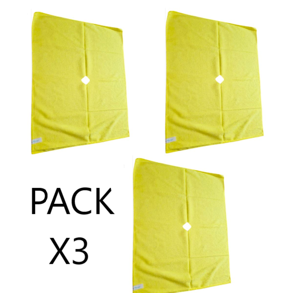 GENERICO - TRAPEADOR DE MICROFIBRA 50X70CM AMARILLO PACK X3