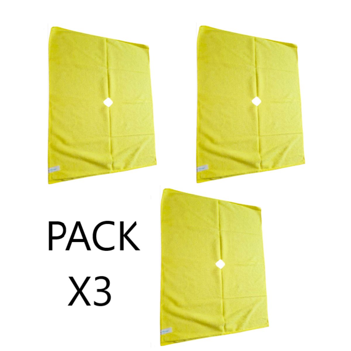 GENERICO - TRAPEADOR DE MICROFIBRA 50X70CM AMARILLO PACK X3