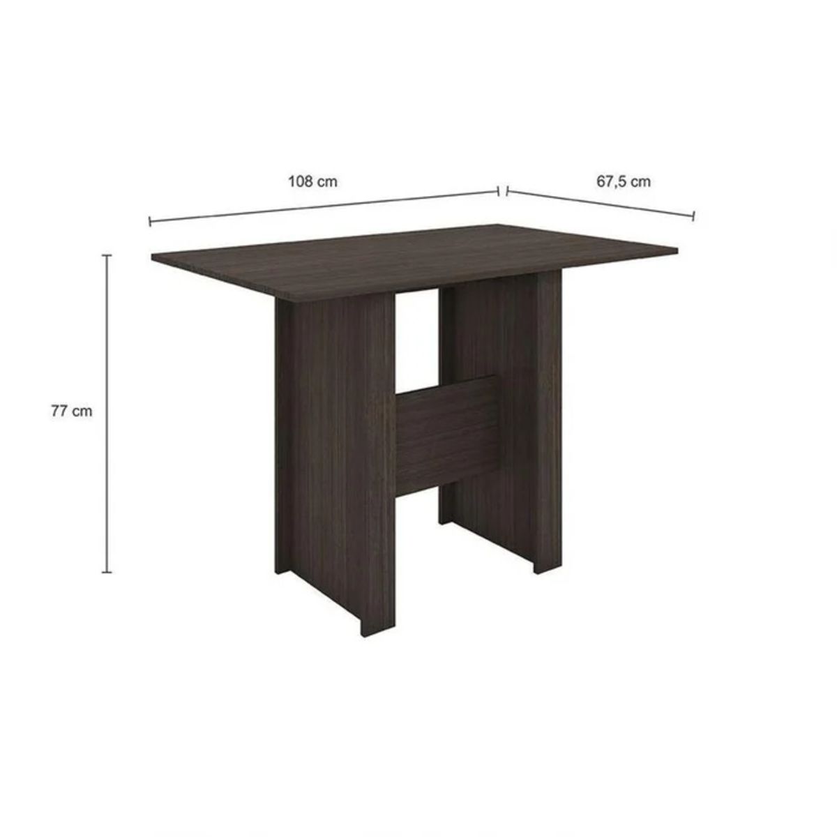 GENERICO - Comedor para 4 Personas Sachi Wengue R&R MUEBLES