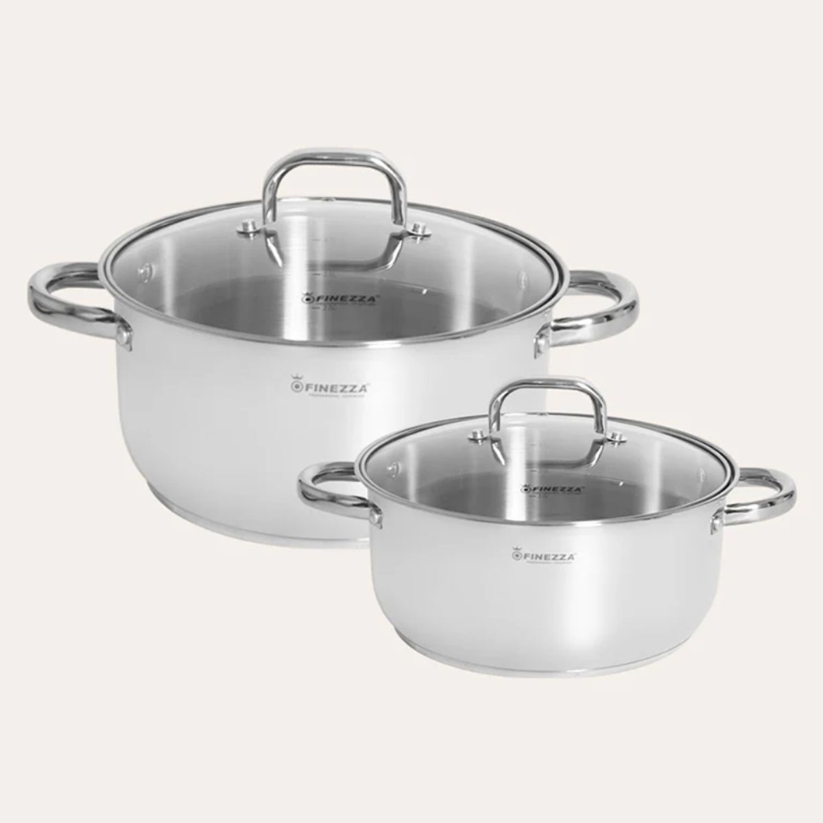FINEZZA - Juego de ollas de acero inoxidable 8 piezas Alta calidad FZ-972AE-IN