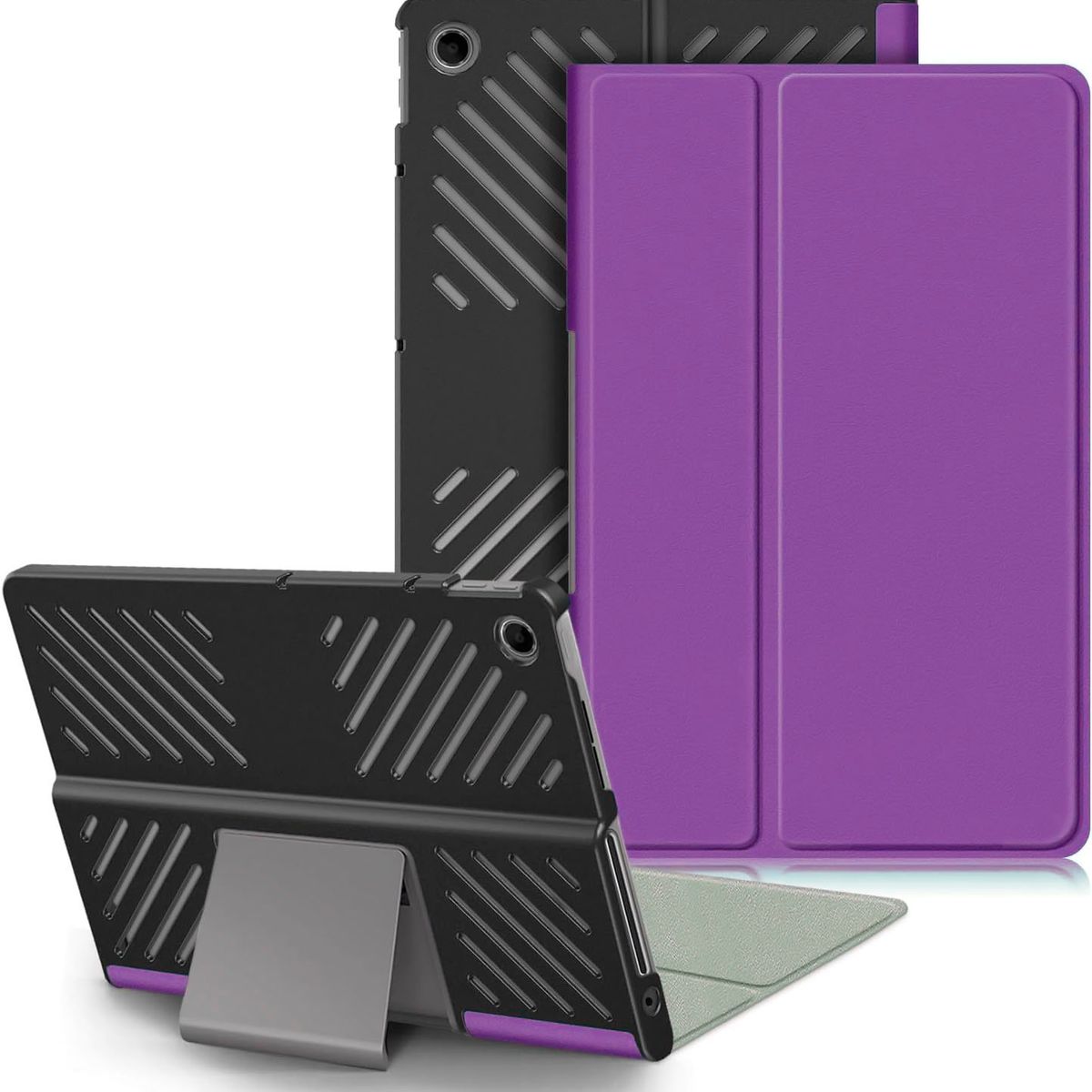 FUNDAANTIGOLPES - Funda Bookcover para Tablet Lenovo Tab Plus 115 Morado