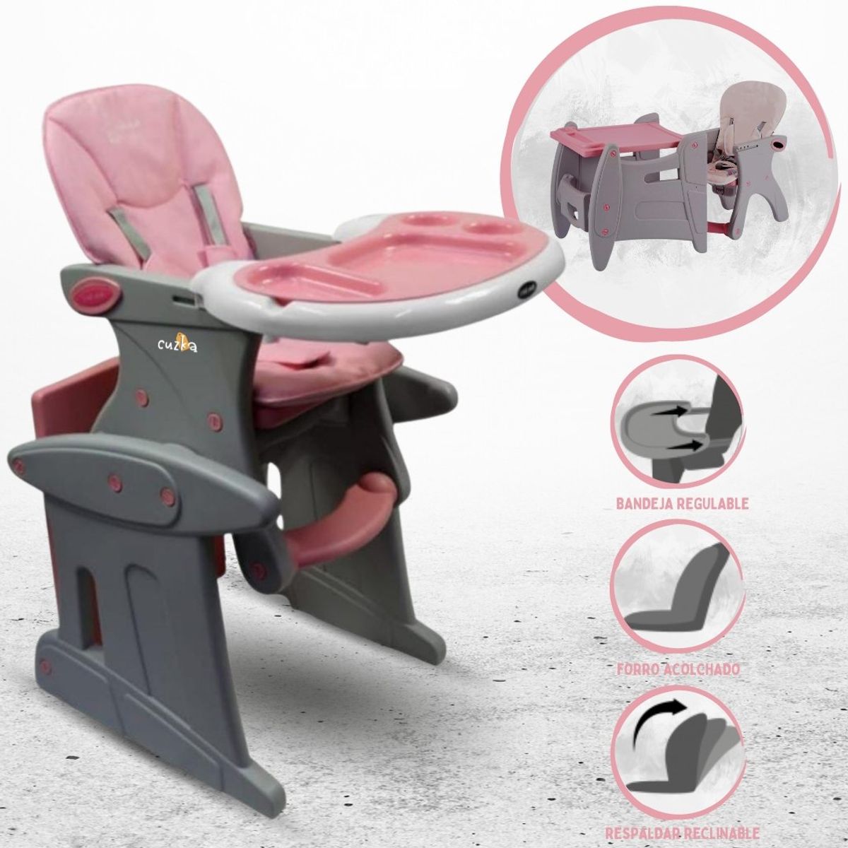 BABY KITS - Silla Escritorio para Bebé «MAGIC» Light Pink