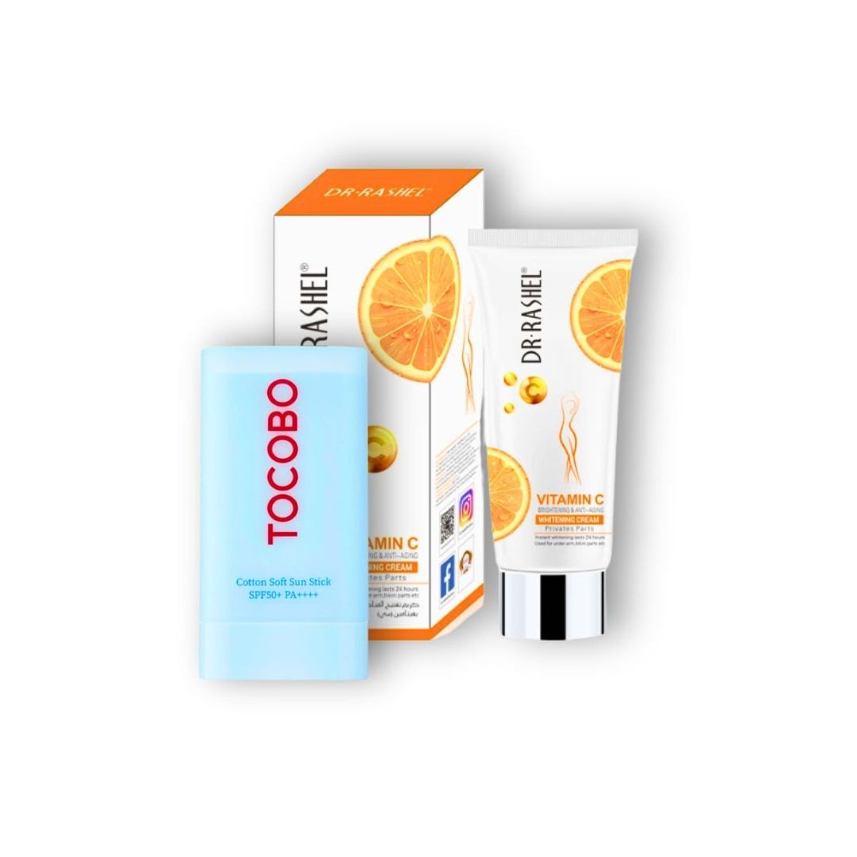 TOCOBO - Set Stick Solar Tocobo + Crema Blanqueadora Facial DrRashel