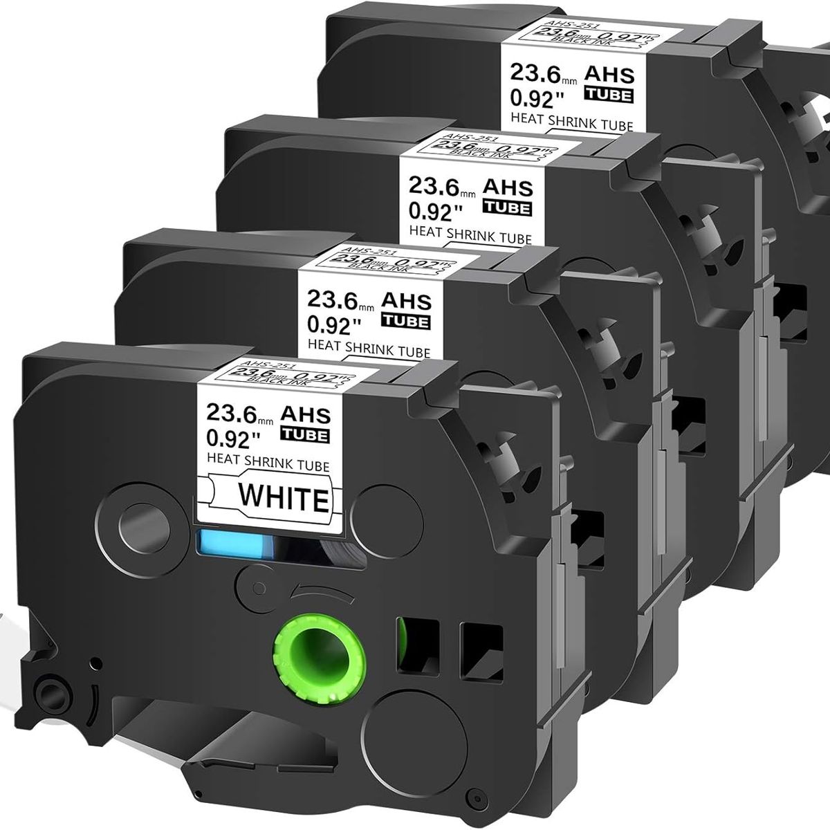 GENERICO - CINTA BROTHER COMPATIBLE HS2-251 23-6MM LETRA NEGRO SOBRE BLANCO