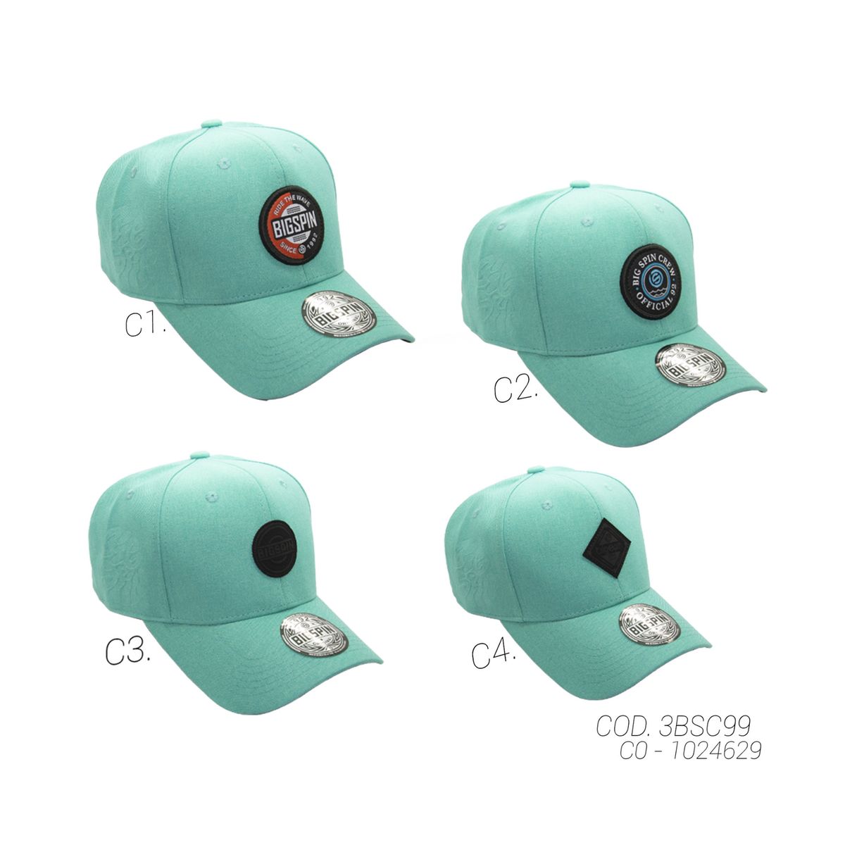 BIGSPIN - GORRA CON BROCHE UNISEX 3BSC99 BIGSPIN
