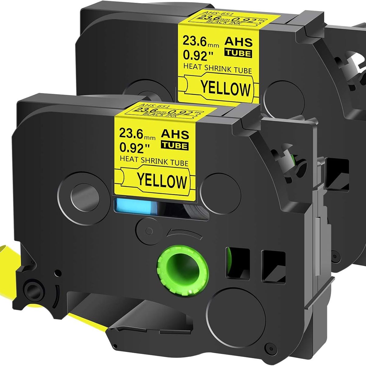 GENERICO - CINTA BROTHER COMPATIBLE HS2-651 23-6MM LETRA NEGRO SOBRE AMARILLO