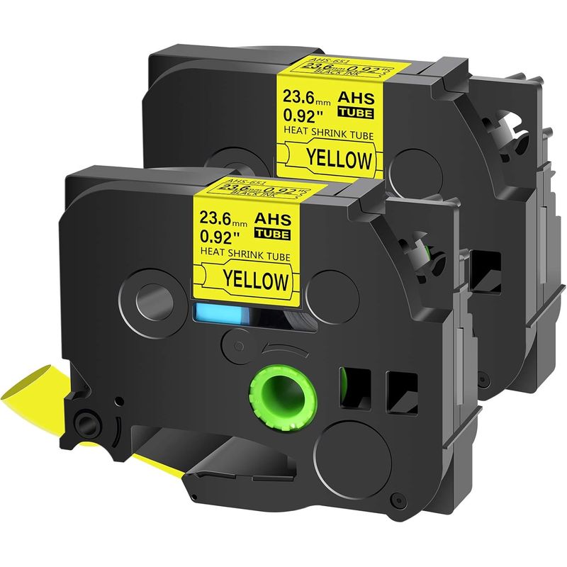 GENERICO - CINTA BROTHER COMPATIBLE HS2-651 23-6MM LETRA NEGRO SOBRE AMARILLO