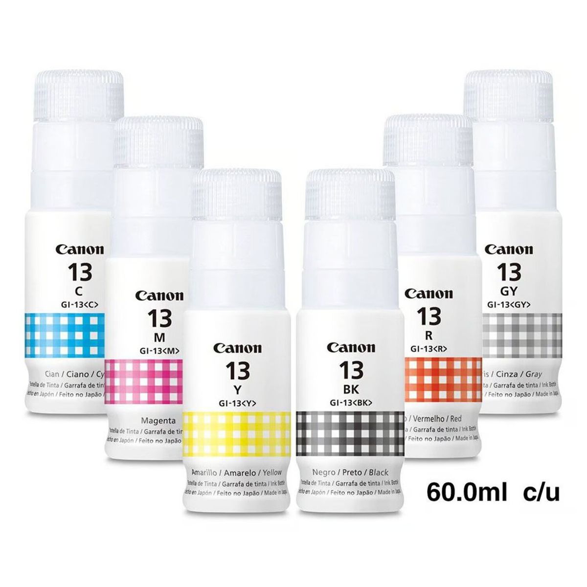 CANON - Kit Tinta Canon GI-13 BK C M Y GY R