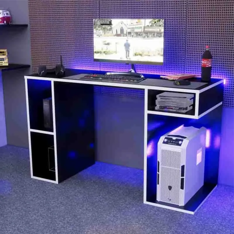 PELIKANO - Escritorio gamer 120 cm negro Innovaciones Lumik