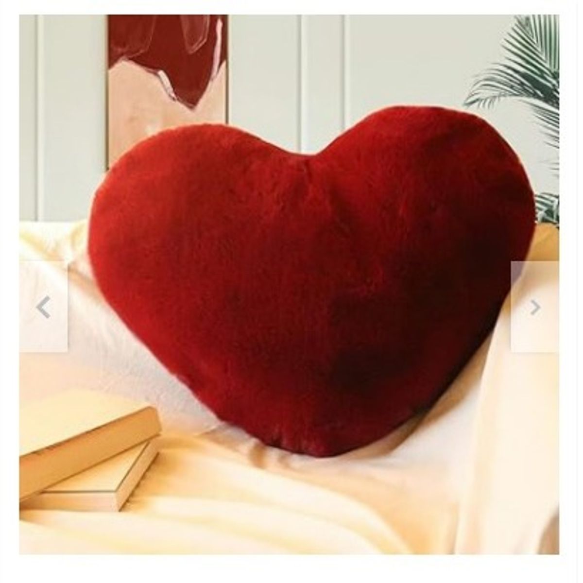 GENERICO - COJIN CORAZON PELO CORTO 35X35 ladrillo