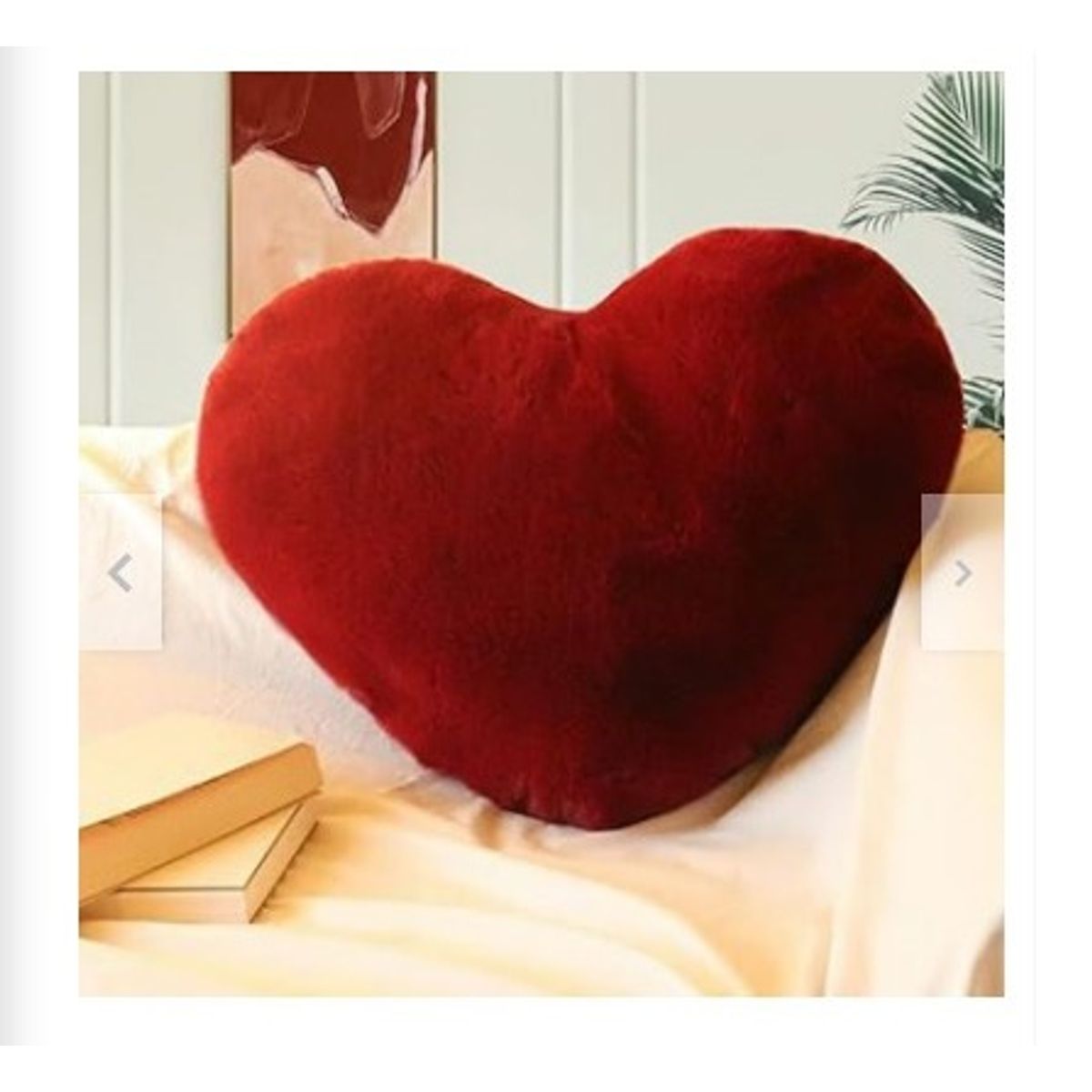 GENERICO - COJIN CORAZON PELO CORTO 35X35 ladrillo