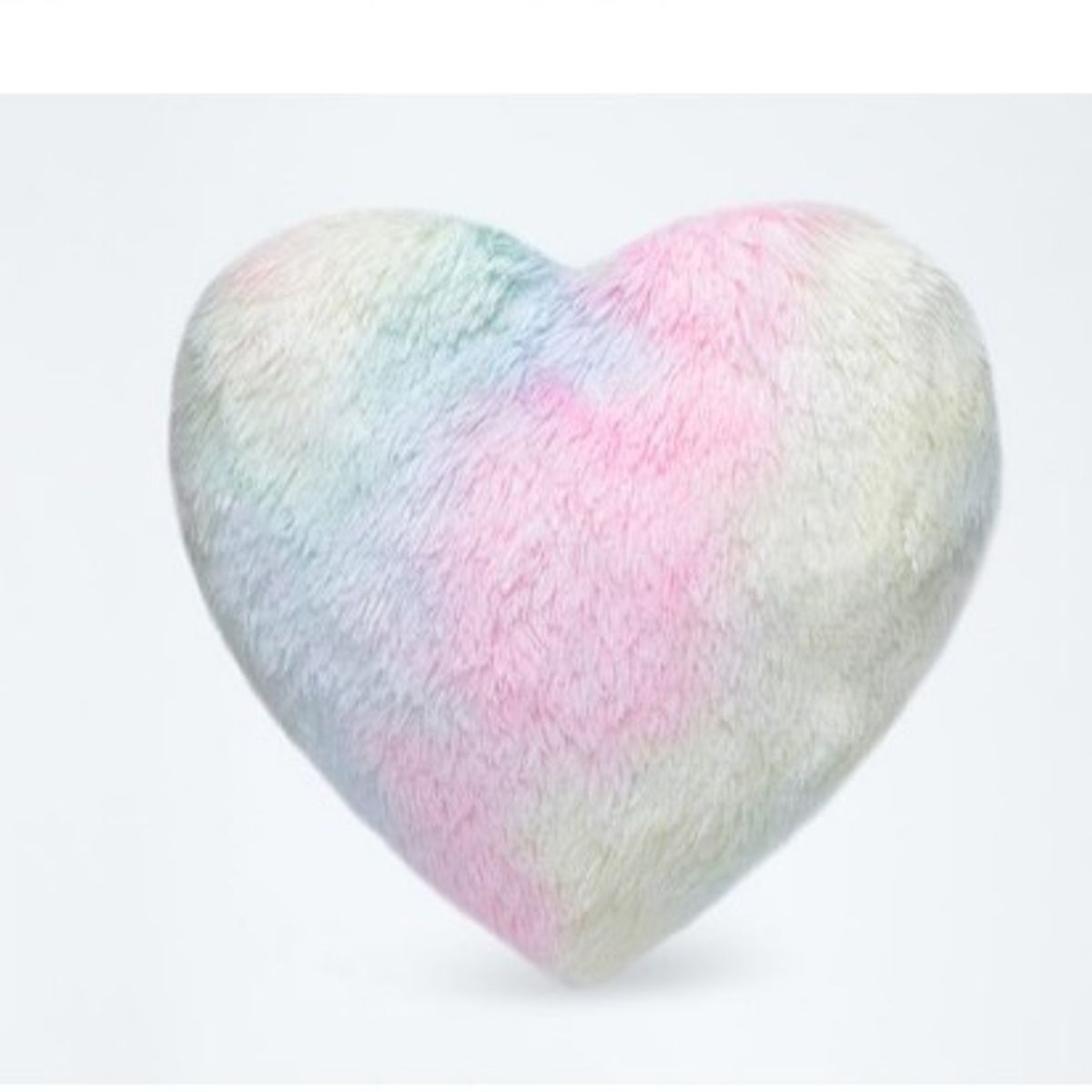 GENERICO - COJIN CORAZON PELO CORTO 35X35 arco iris