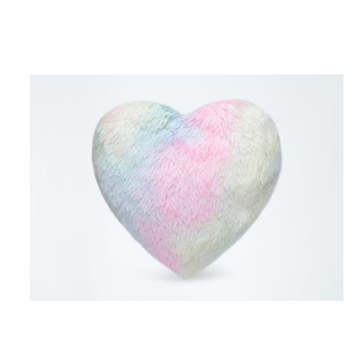 GENERICO - COJIN CORAZON PELO CORTO 35X35 arco iris