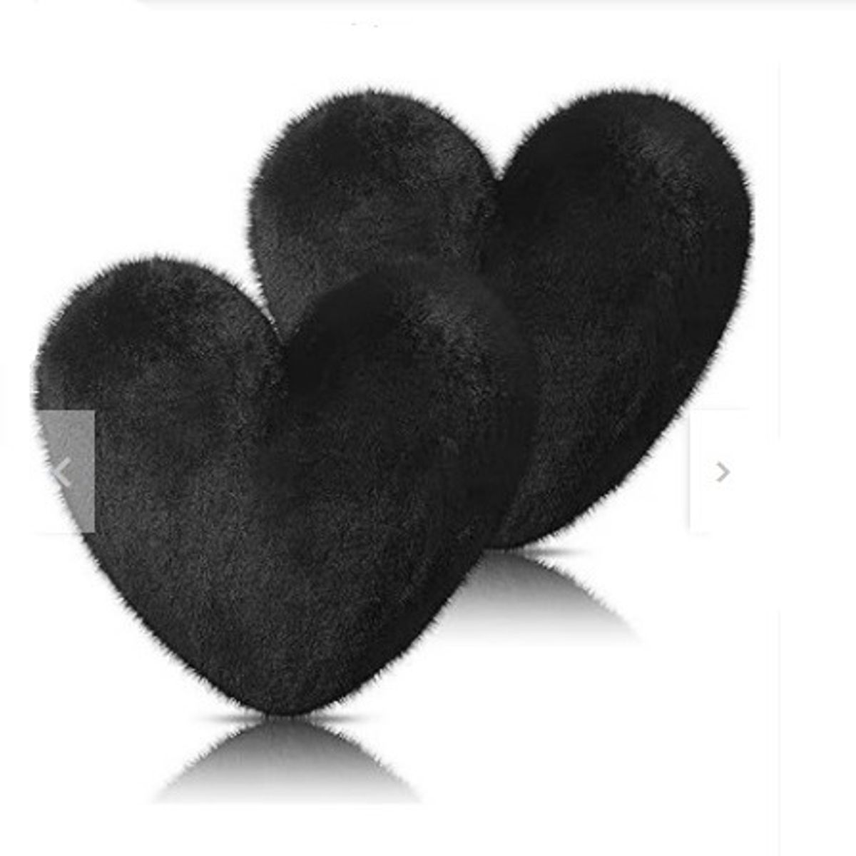 GENERICO - COJIN CORAZON PELO CORTO 35X35 negro