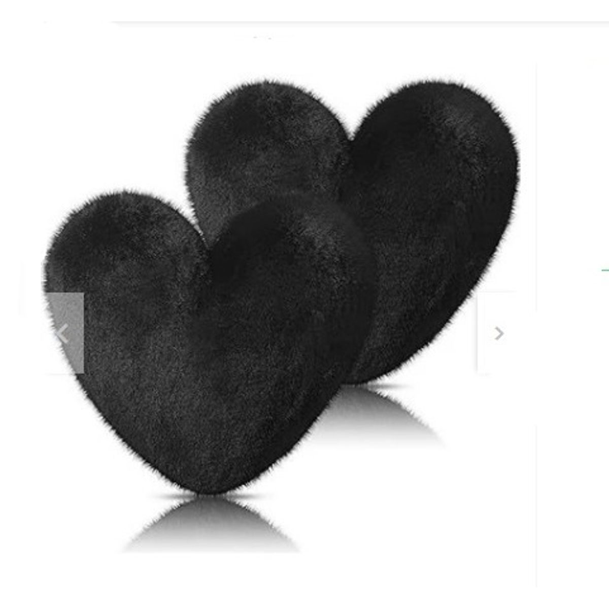 GENERICO - COJIN CORAZON PELO CORTO 35X35 negro