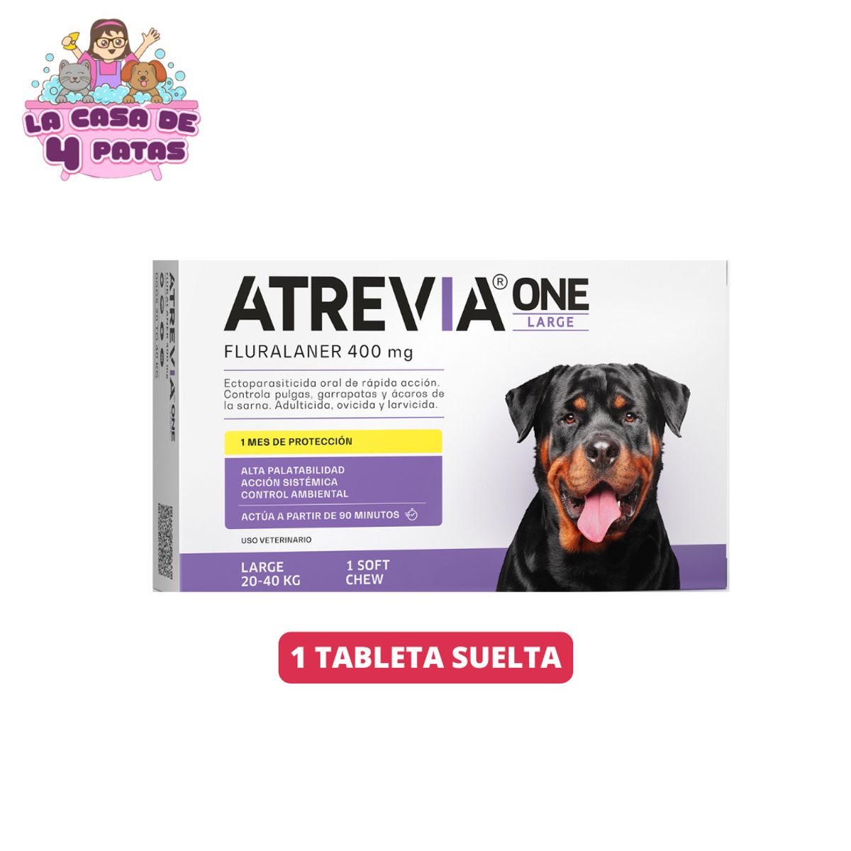 ATREVIA - ATREVIA ONE-20-40KG (400MG) 1 TABLETA SUELTA