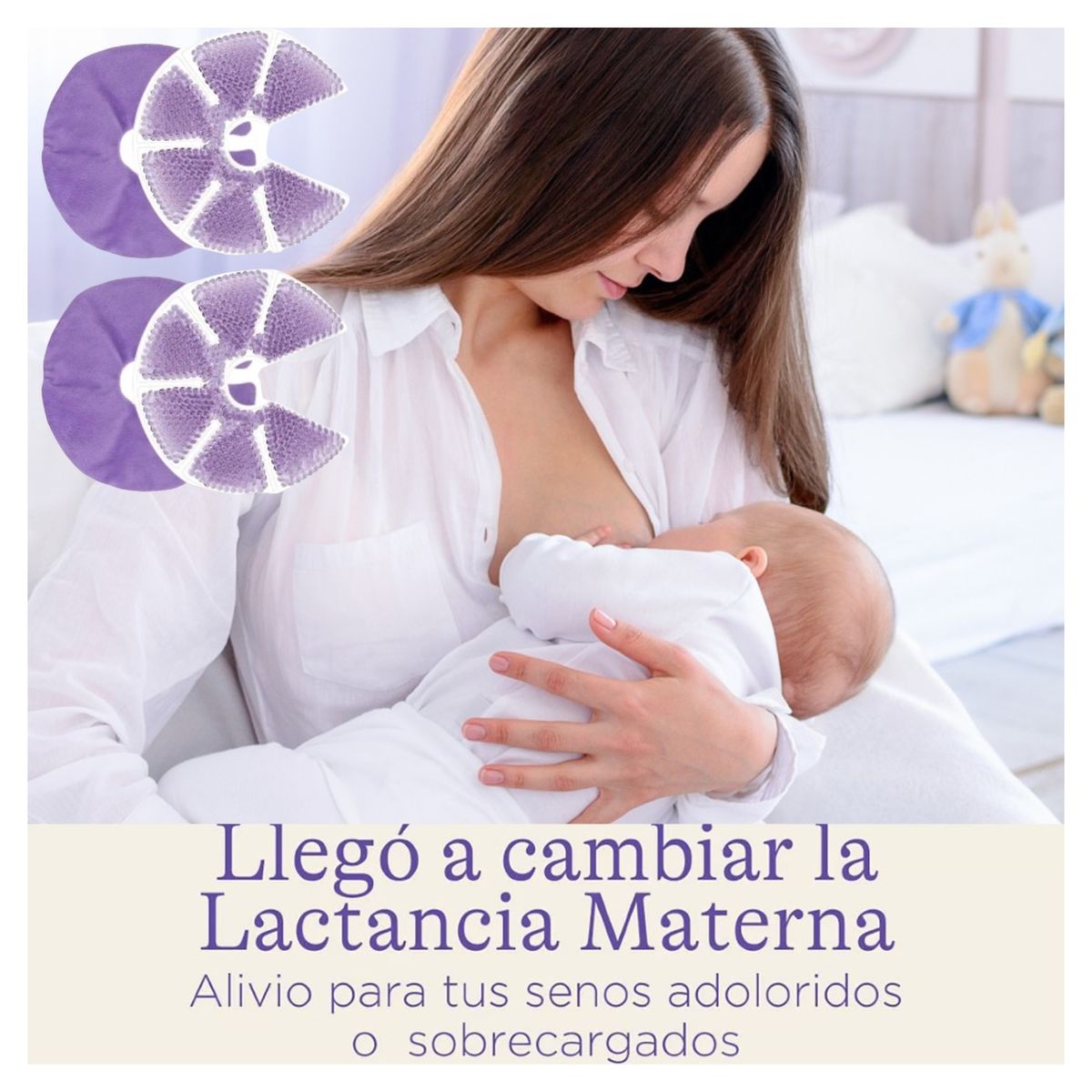 DAUER - Compresas de Gel para Lactancia en Calor y Frío Pack x2