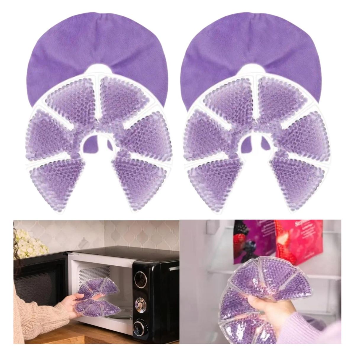 DAUER - Compresas de Gel para Lactancia en Calor y Frío Pack x2