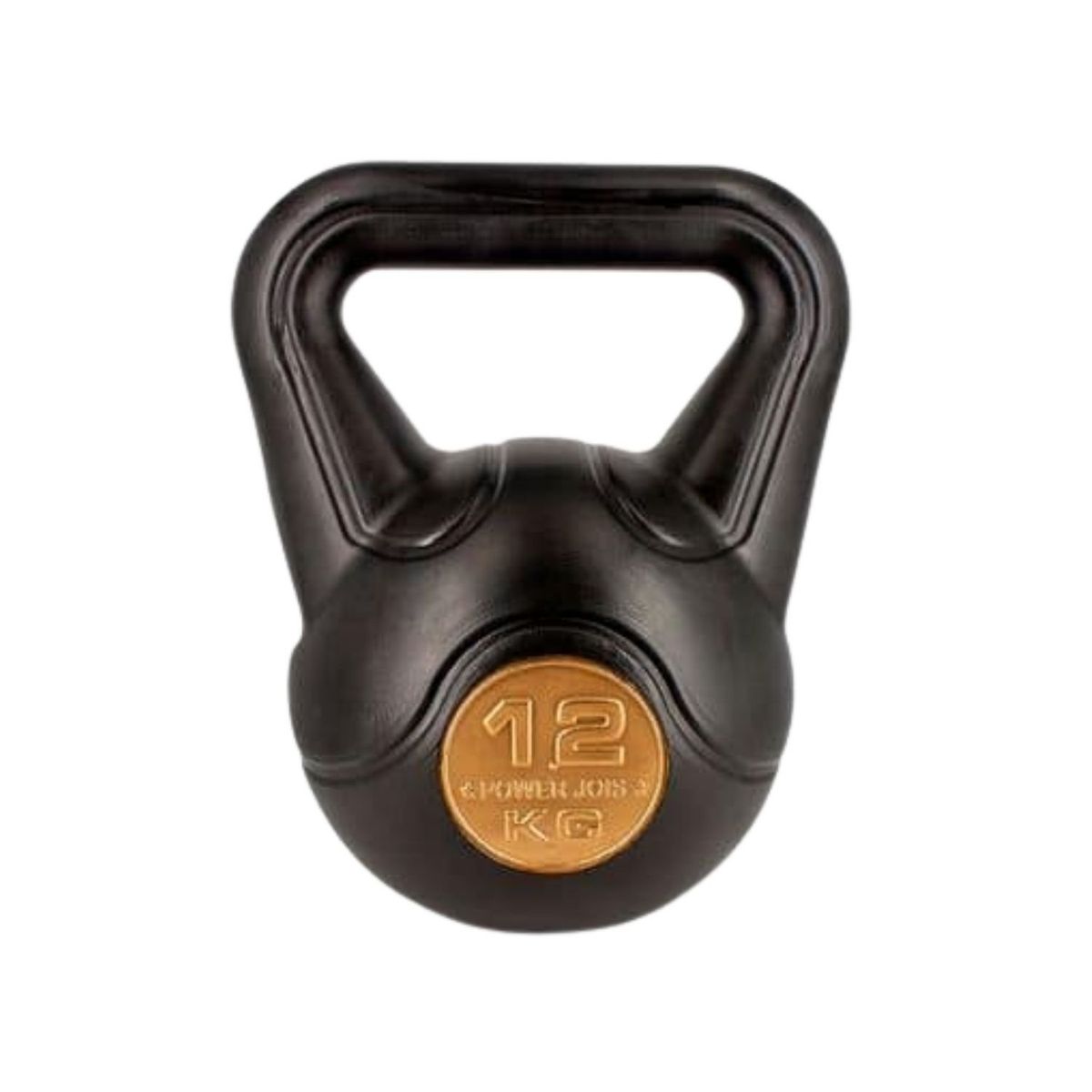 GENERICO - Pesa Rusa o Kettlebell Deporte -12 kg pvc Color Negro