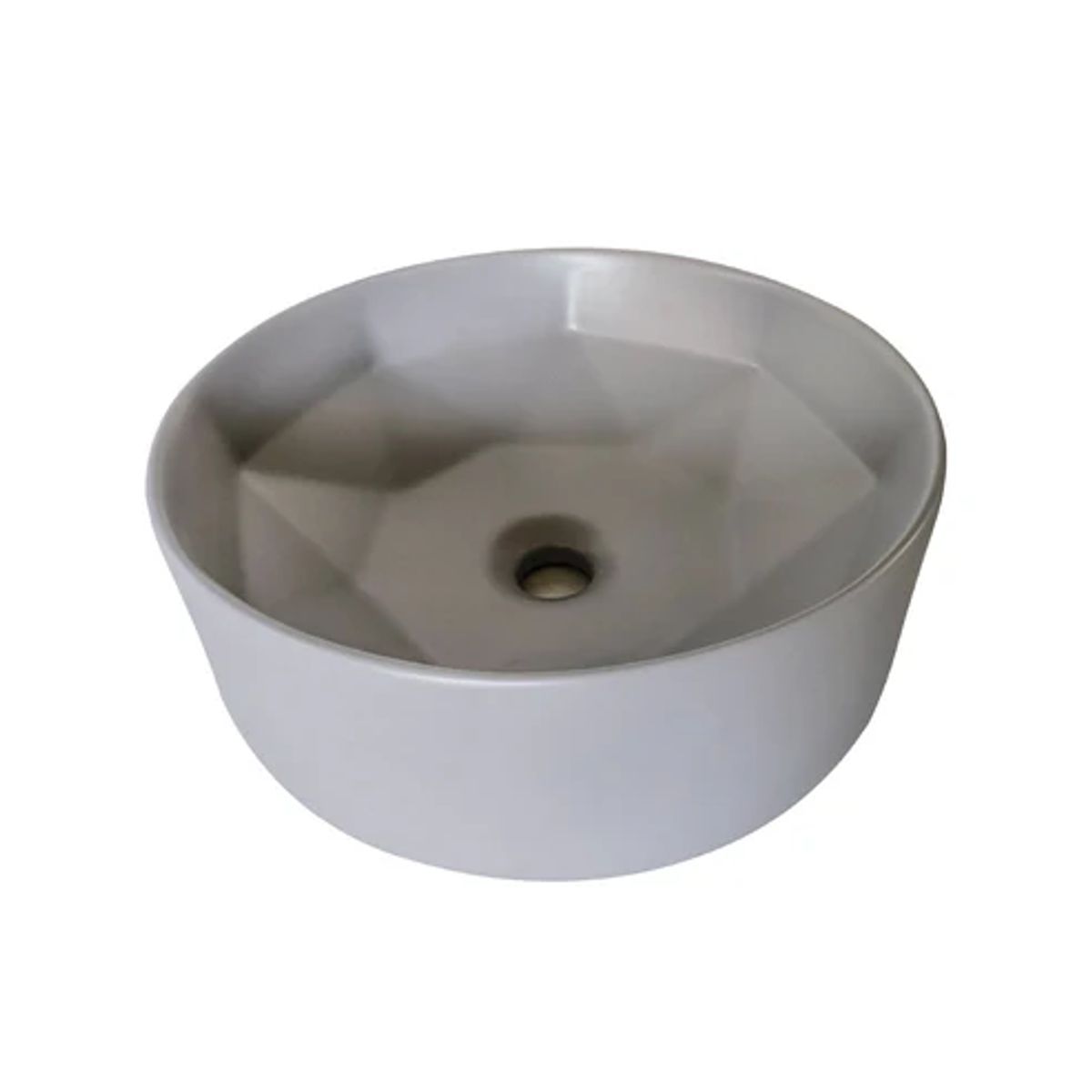 FRATELLI - Bowl de Loza Mod Circular Gris Matte 41x41x15cm