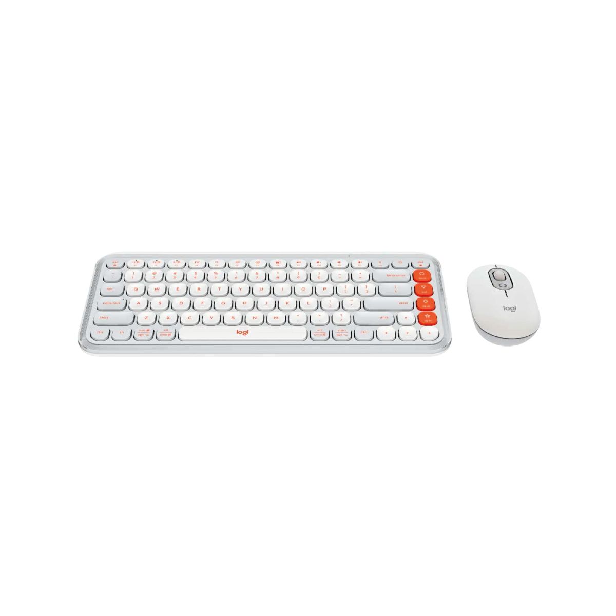 LOGITECH - Teclado + mouse Logitech POP ICON COMBO Blanco
