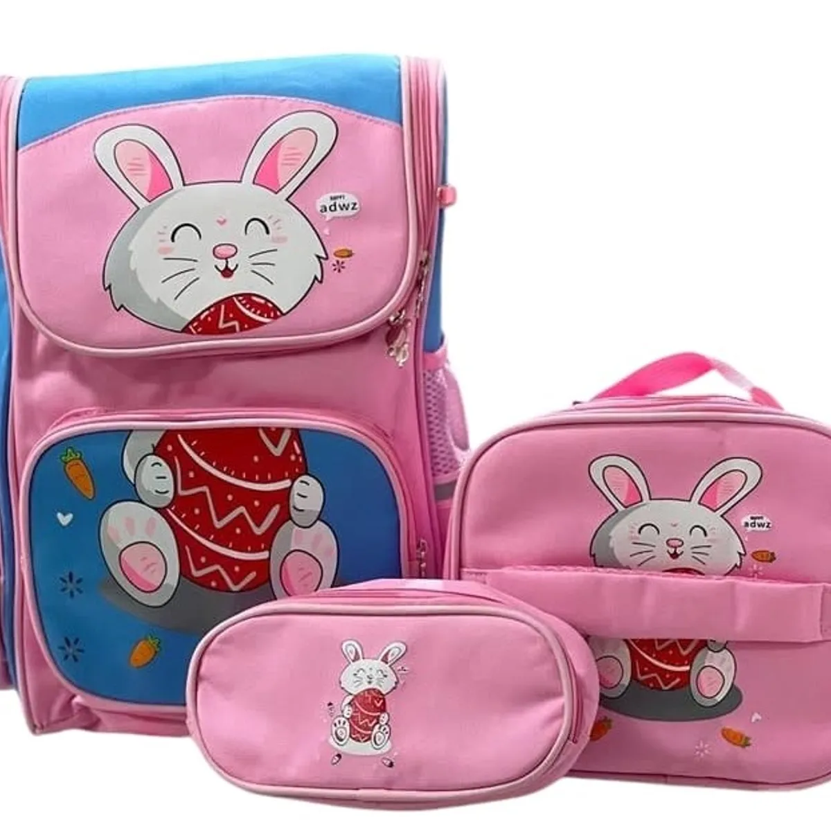 GENERICO - Set Mochila Escolar oficio cartuchera lonchera animalitos