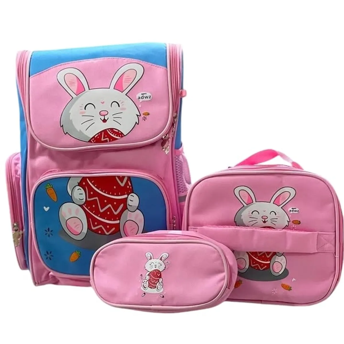 GENERICO - Set Mochila Escolar oficio cartuchera lonchera animalitos