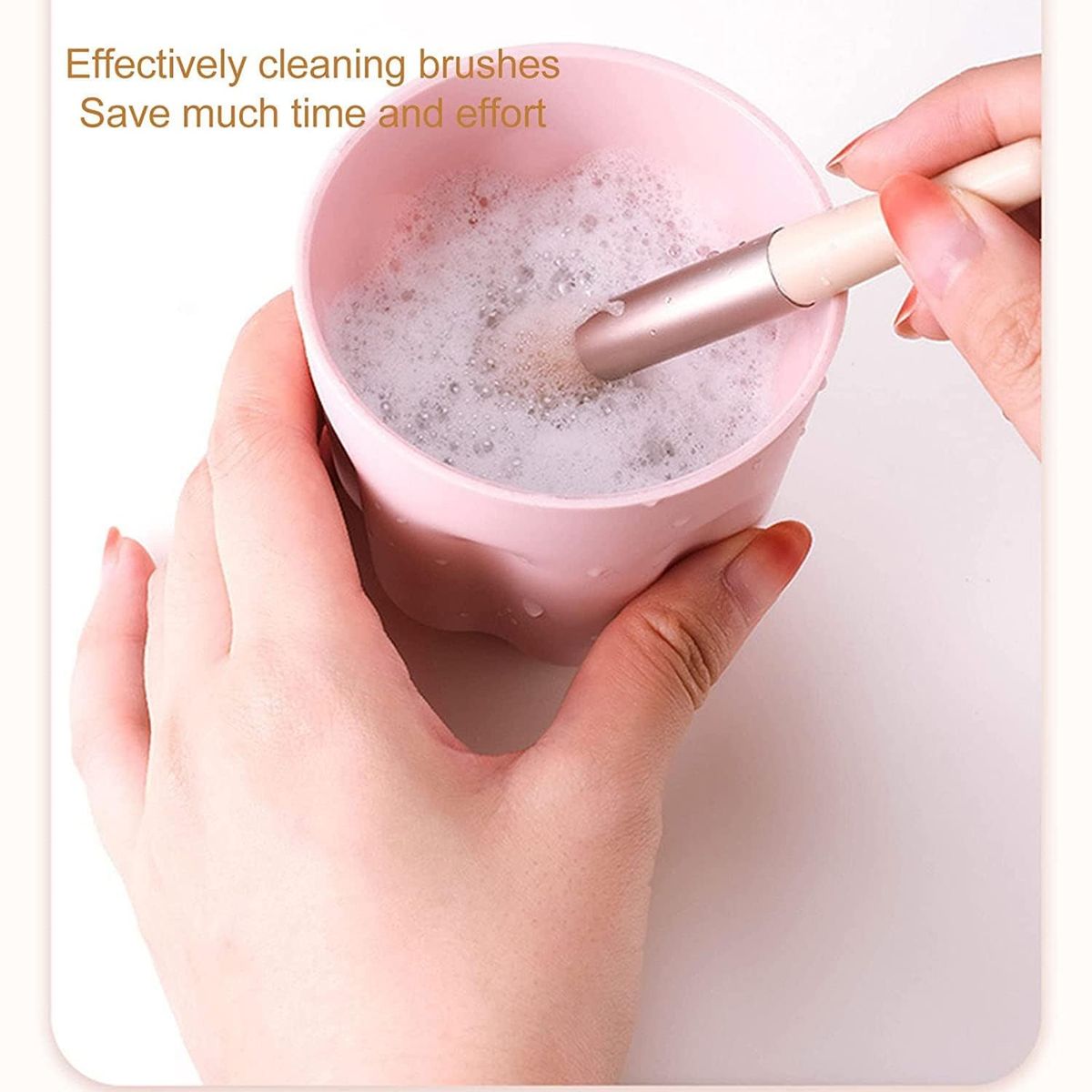 GENERICO - Limpiador de Brochas de Maquillaje con Soporte de Secado