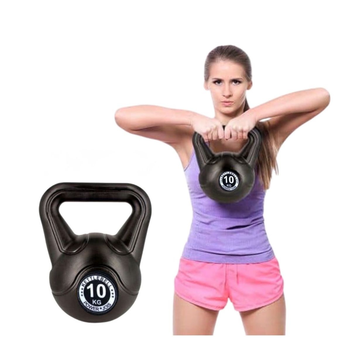 GENERICO - Pesa Rusa o Kettlebell Fitness Deporte -10 kg pvc