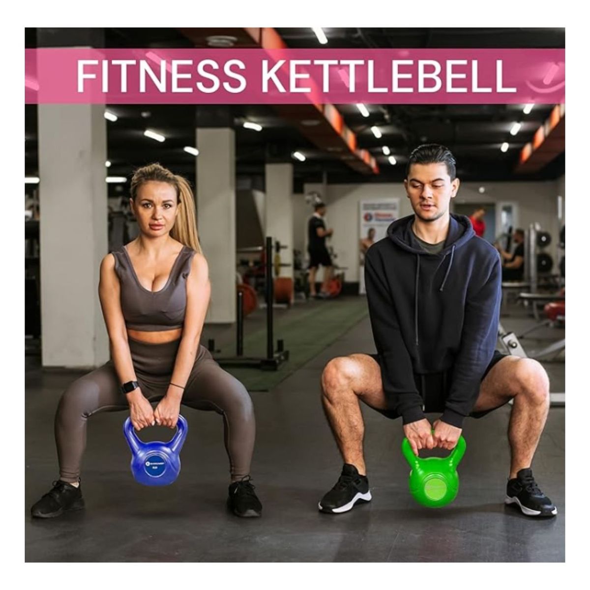 GENERICO - Pesa Rusa o Kettlebell Fitness Deporte - 8 kg pvc