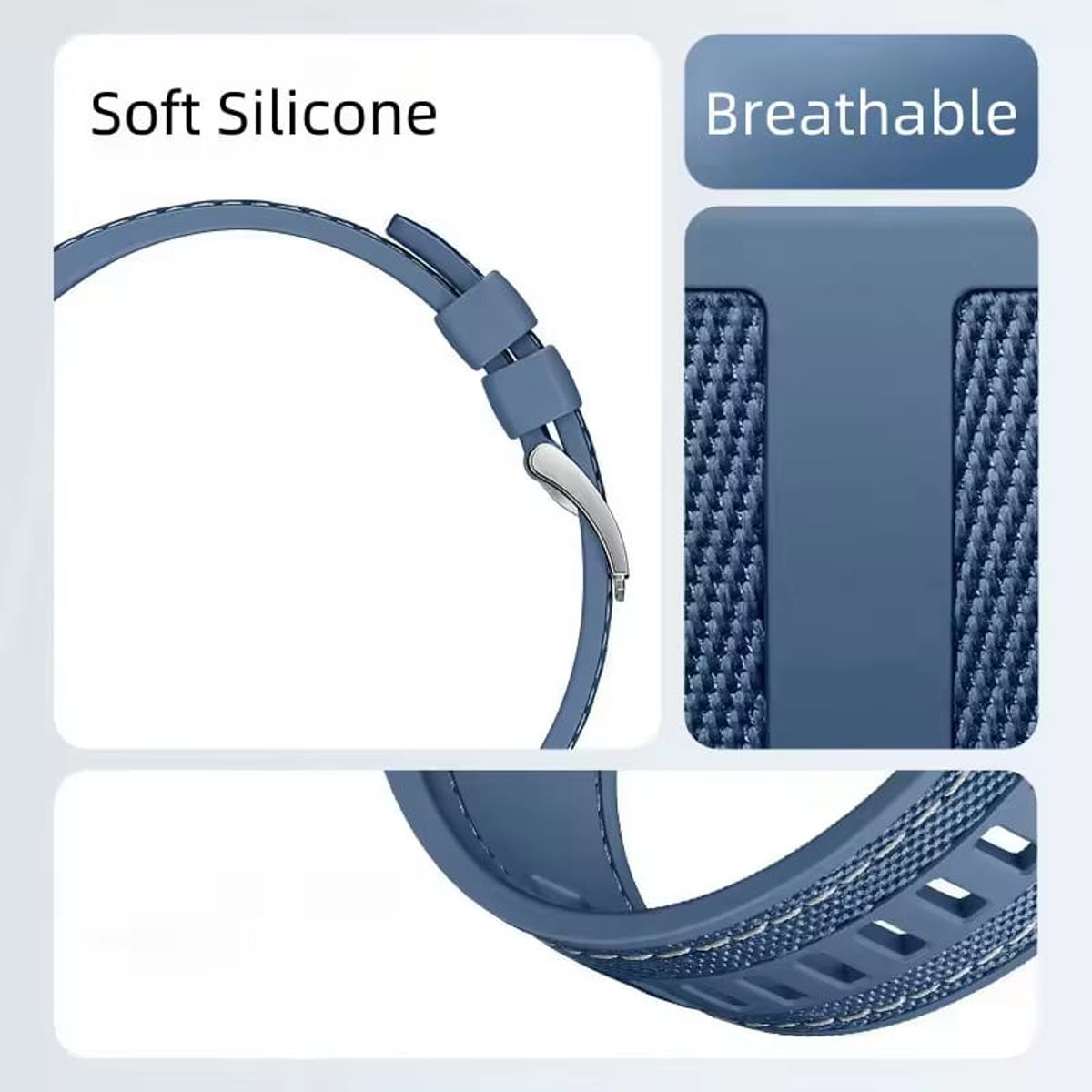 GENERICO - Correa 22mm Silicona Para Huawei Watch Gt5 Gt4 Gt3 46mm Pro azul