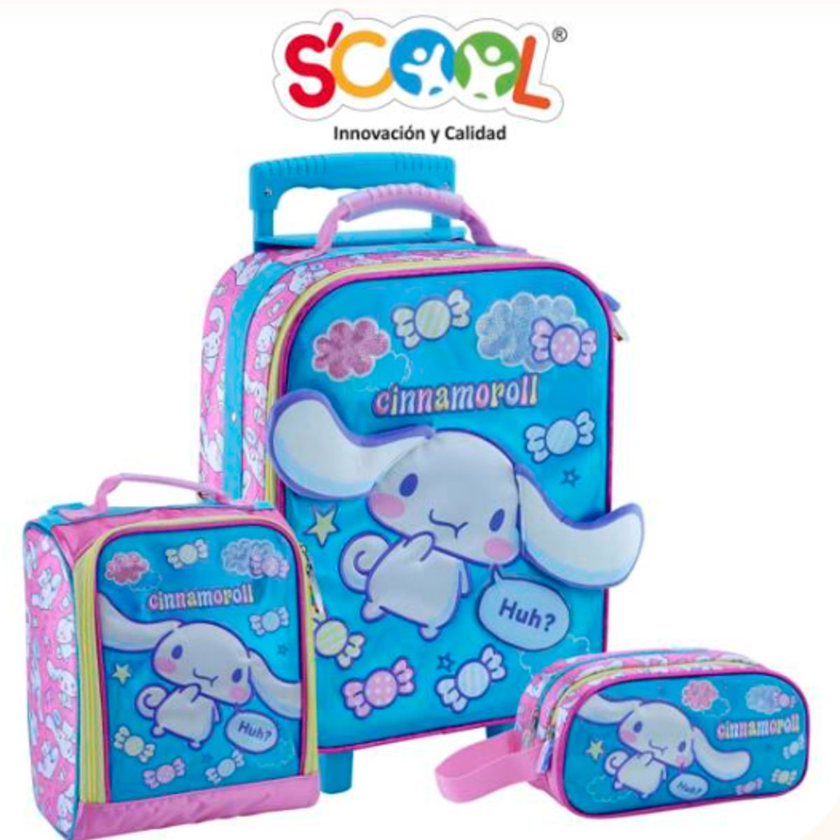 GENERICO - packPack de Maleta+lonchera+cartuchera Cinnamoroll