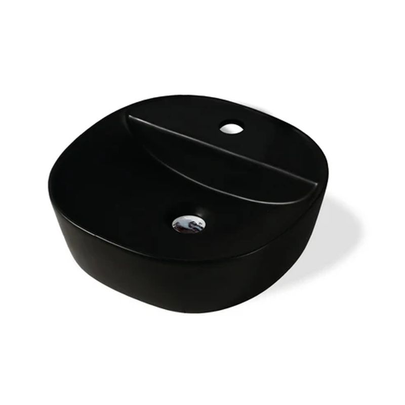 FRATELLI - Bowl de Loza Mod Cuadrado Negro Matte 40x40x12cm