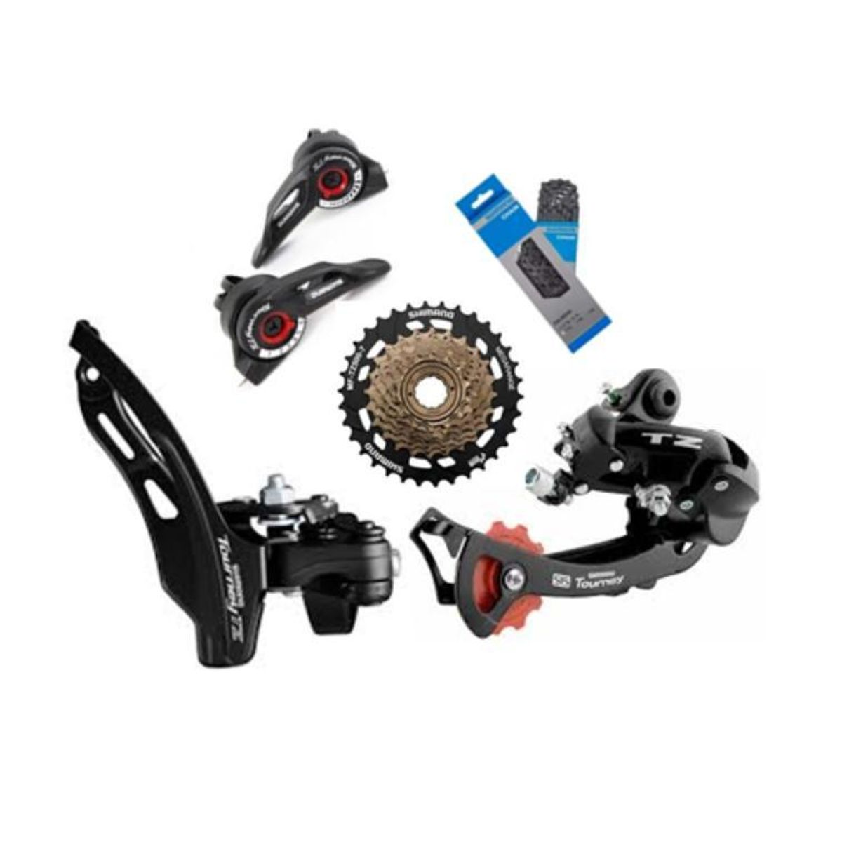 SHIMANO - KIT COMPLETO DE CAMBIOS SHIMANO 7X3 PARA BICICLETA