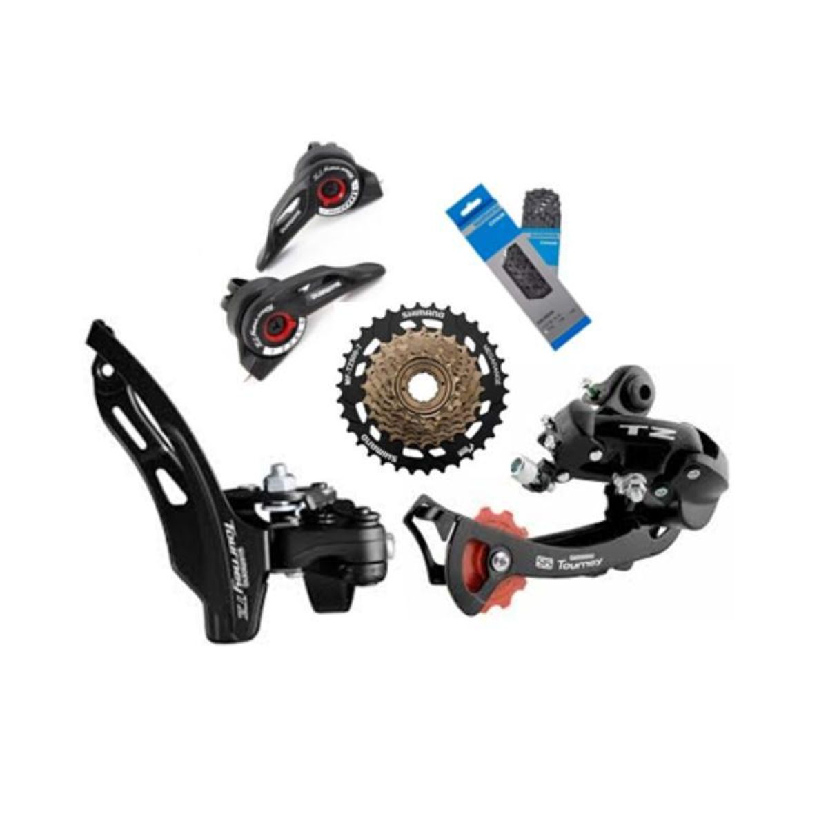 SHIMANO - KIT COMPLETO DE CAMBIOS SHIMANO 7X3 PARA BICICLETA