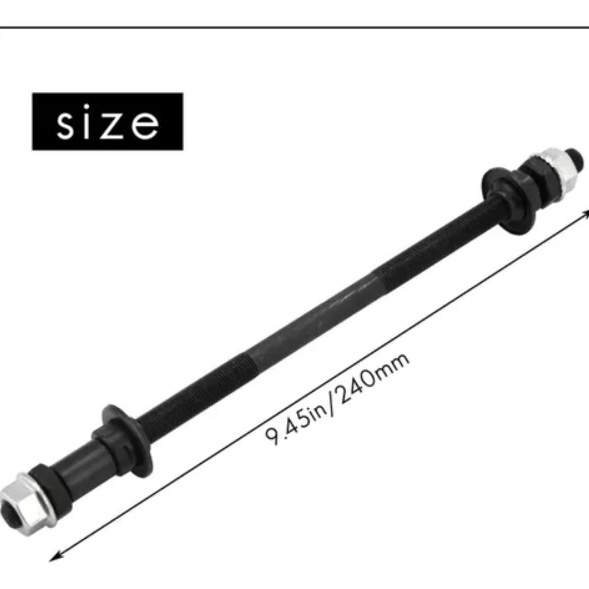 GENERICO - EJE ALARGADO DE 240MM PARA BICICLETA FAT BIKE
