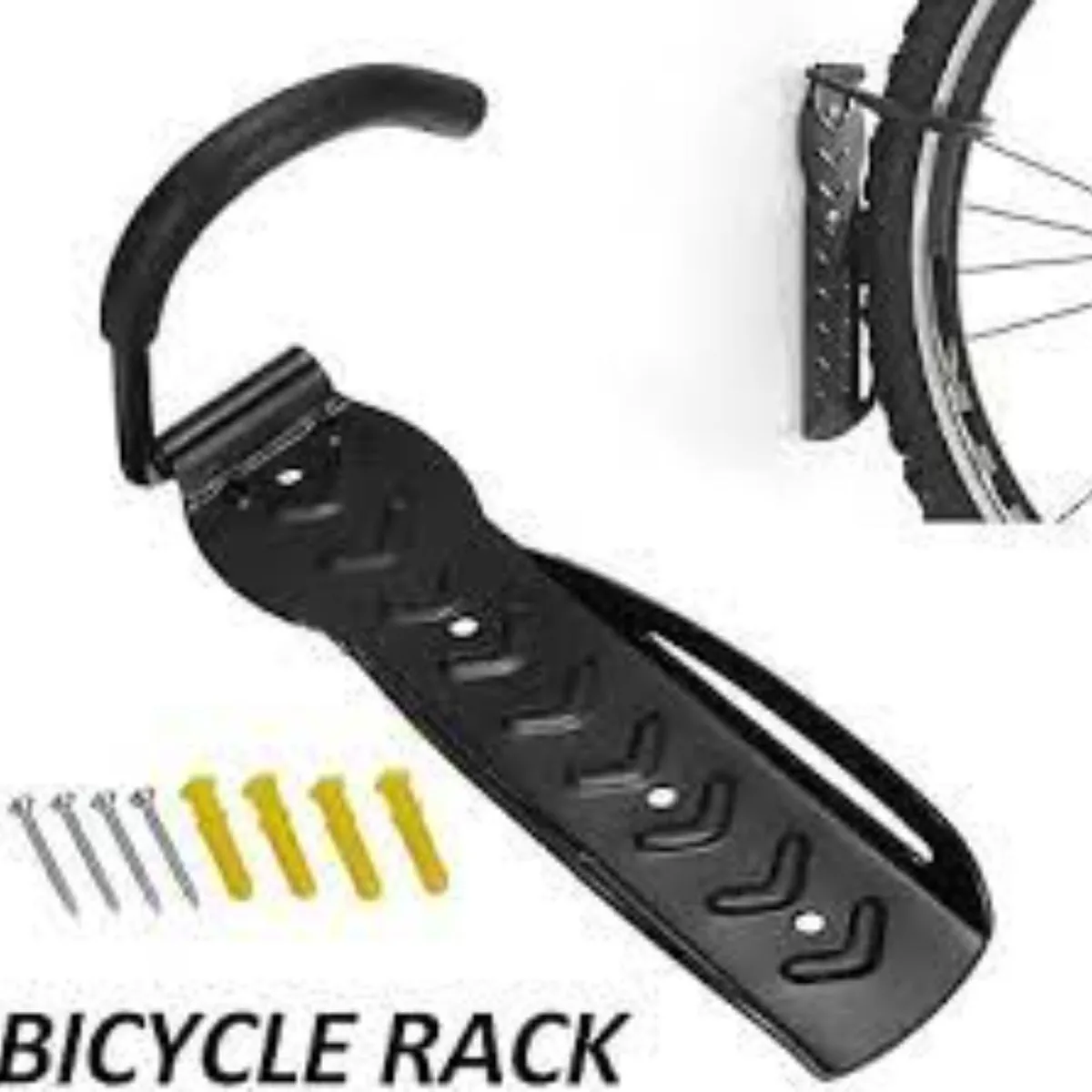 GENERICO - RACK DE METAL PARA PARED PARA COLGAR BICICLETA