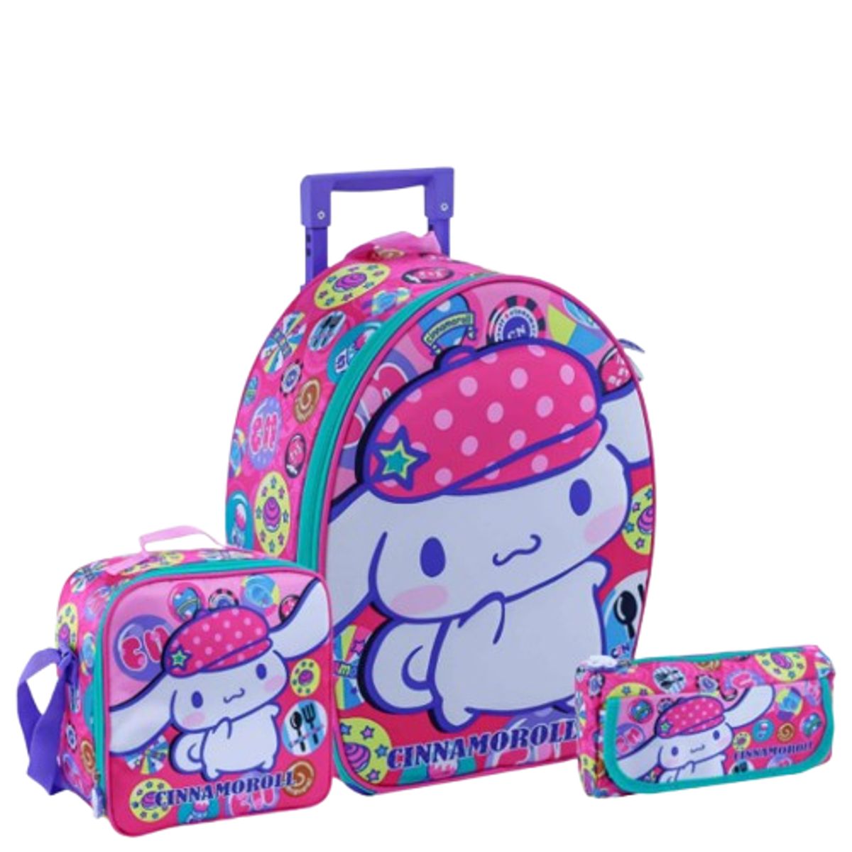 GENERICO - packPack de Maleta+lonchera+cartuchera Cinnamoroll