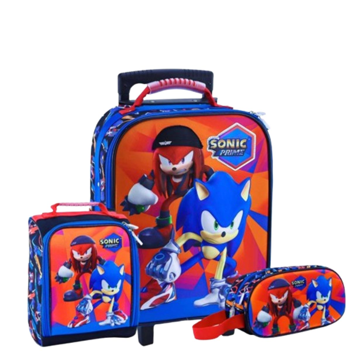 GENERICO - packPack de Maleta+lonchera+cartuchera Sonic