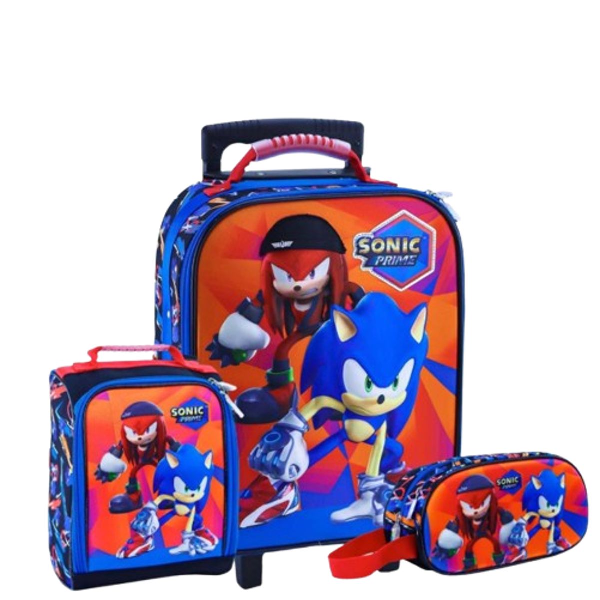 GENERICO - packPack de Maleta+lonchera+cartuchera Sonic