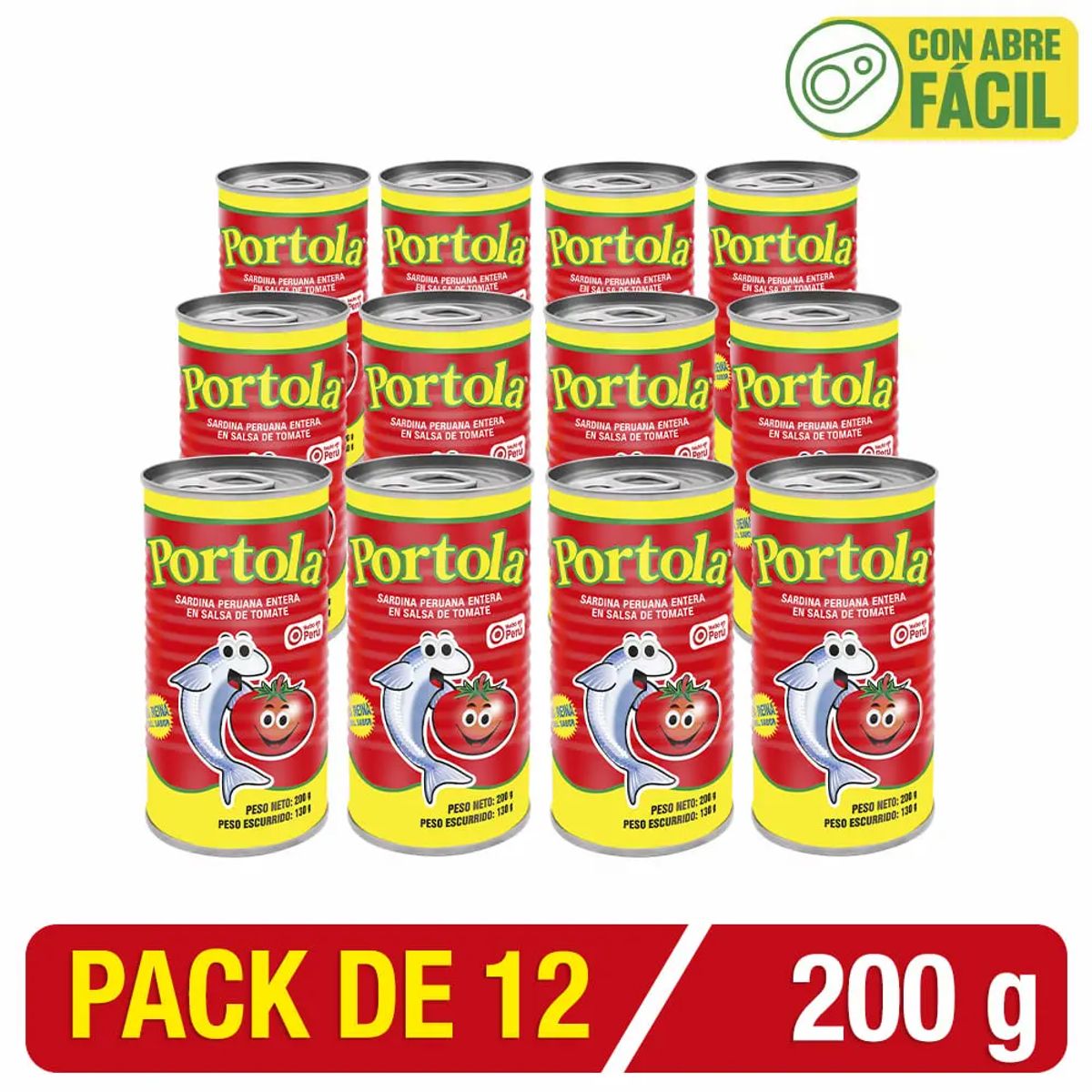 BELTRAN - Tinapon Sardina Peruana Entera Portola S/Tomate Caja X 12 U.