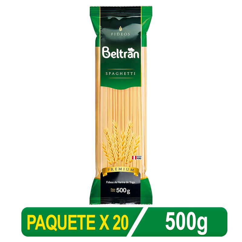 BELTRAN - Fideo Beltrán Spaghetti 500 Gr Paquete X 20 U.