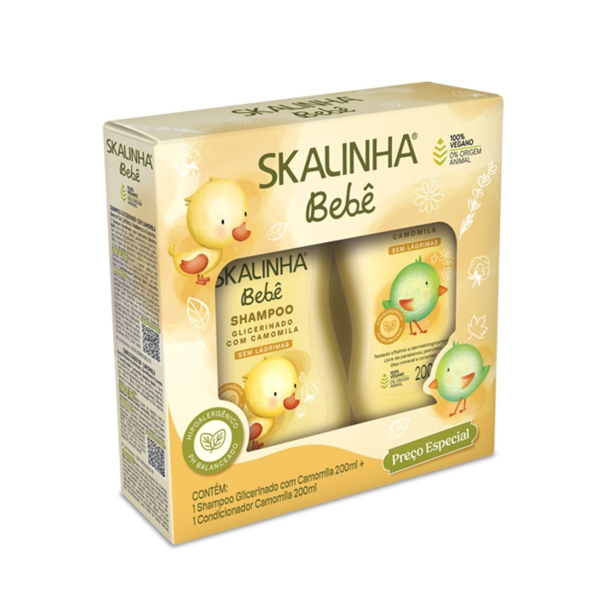 SKALA - Shampoo Acondicionador Camomila Skalinha Bebe 200ml Duo Pack