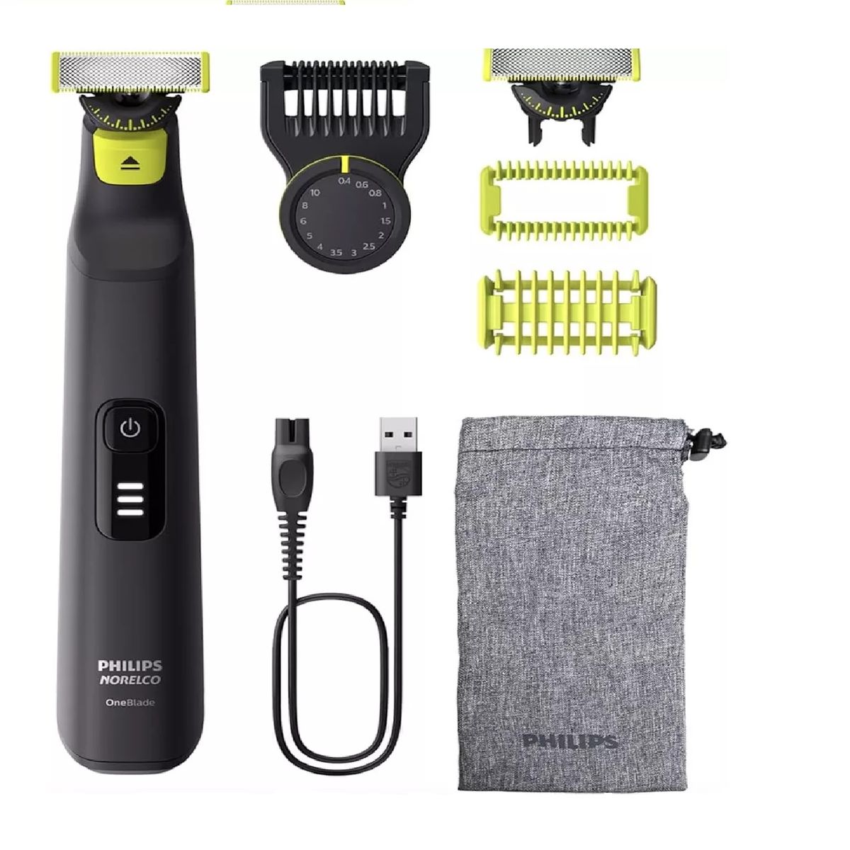 PHILIPS - Afeitadora Oneblade 360 Pro Cuerpo Y Rostro De 14 Posiciones