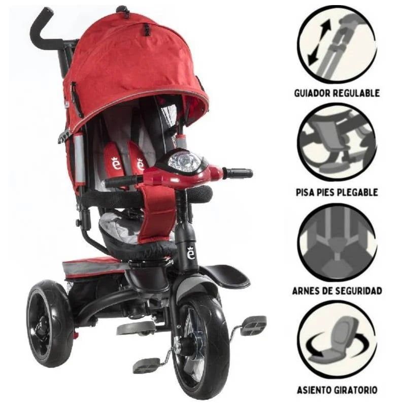 EBABY - Triciclo Paseador con asiento giratorio Sonido y luces