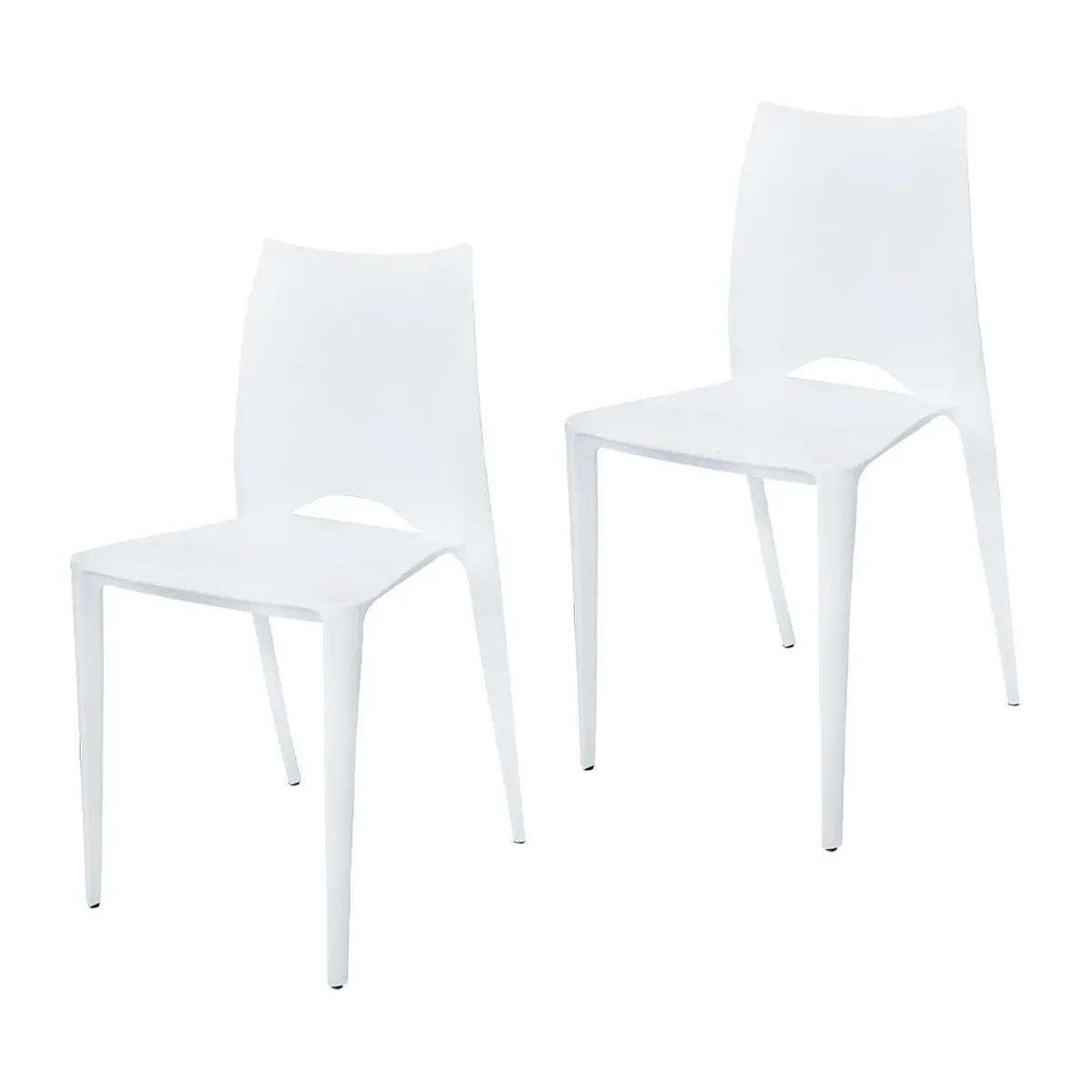 ARKIMUEBLES - Silla de polipropileno modelo Valerie blanco - set x 2 sillas